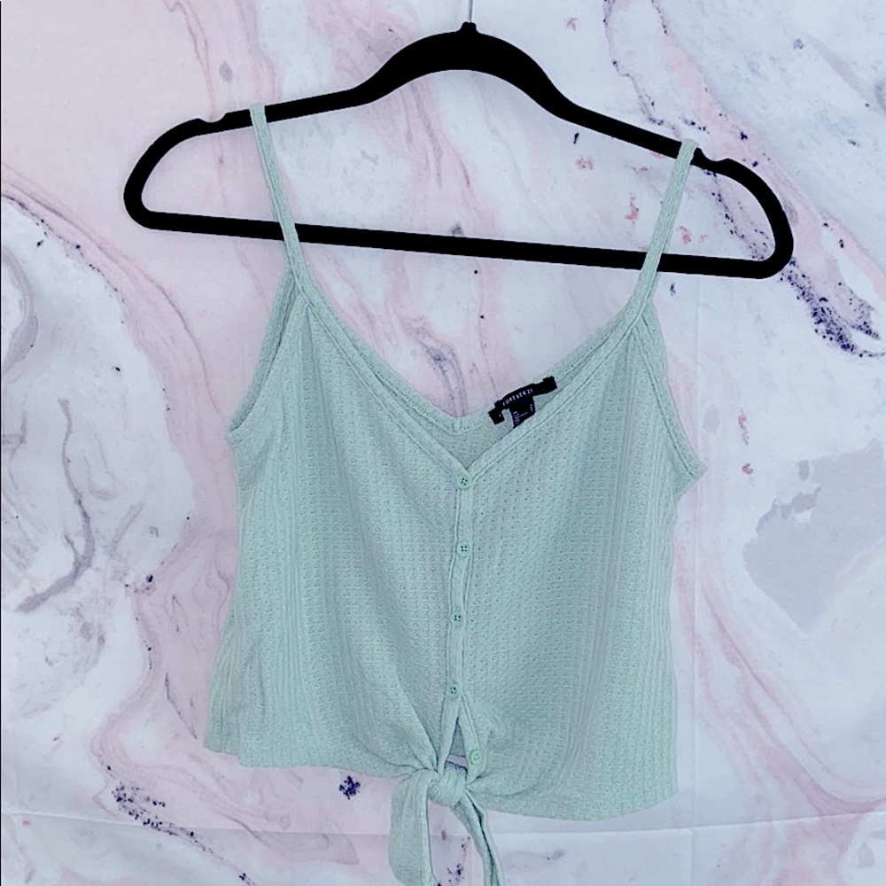 Forever 21 Knotted Cropped Tank Top
